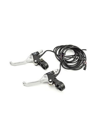 Reedark Elektrikli Bisiklet Fren Kolu, Scooter Fren Kolu Alüminyum Alloy 1.7m Kablo 49pdd Gümüş Rengi