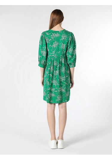 Colin's Regular Fit Çiçek Baskılı Yeşil Kadın Elbise CL1061886_Q1.V1_GRN