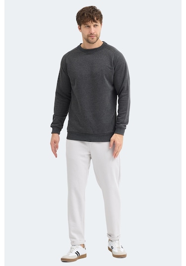 Slazenger Nadav Erkek Koyu Gri Sweatshırt Koyu Gri