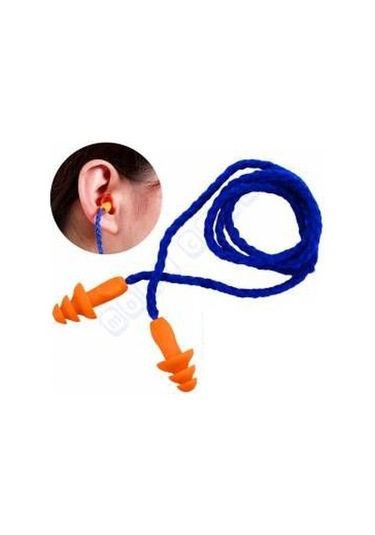 Silikon Çam Tipi Kulak Tıkacı - Yıkanabilir Tekstil Ipli N11.116