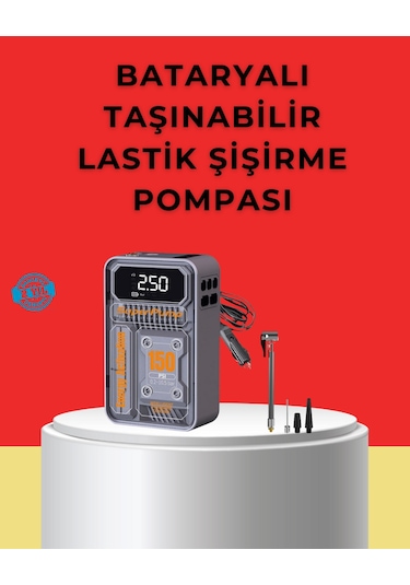 Hızlı Şişirme Güçlü Motorlu 150 Psı Araba Lastik Pompası Standart