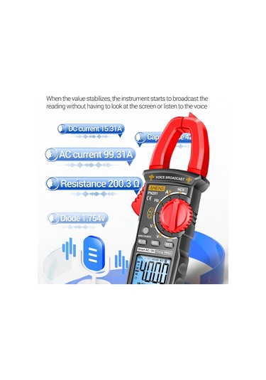 Hallow Aneng Pn201 Ses Ölçer Multimetre Dc / Ac Akım Gerilim Test Cihazı