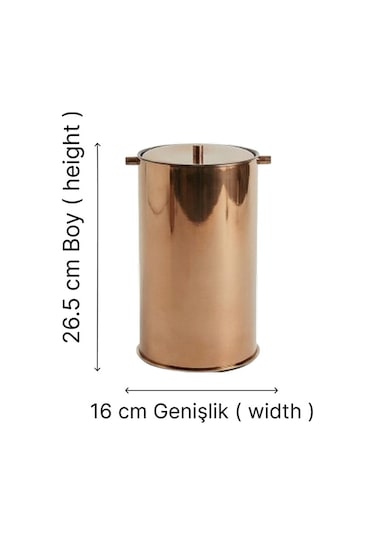 Kobos Nova Çöp Kovası 5l Parlak Bakır Kbw-908rs