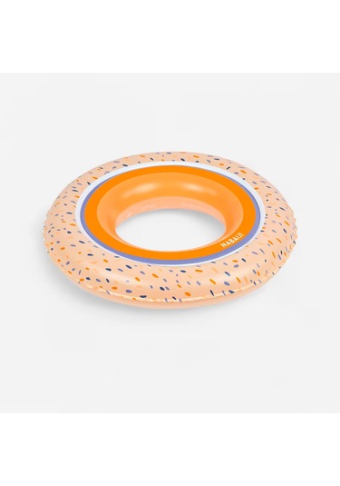 Şişme Yüzme Simidi - 51 Cm - Turuncu Gökkuşağı Baskılı