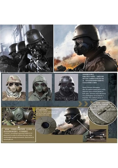 Trendooze Airsoft M04 Koruyucu Tam, Cs Cosplay Kostüm İçin Kullanılır
