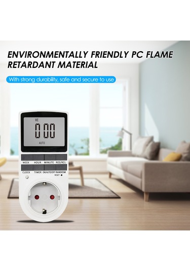 Leezsing Büyük Ekranlı Zamanlayıcılı Priz - Mutfak Ve Ev Kullanımı İçin Elektronik Zamanlayıcı, Eu/uk/us Uyumlu