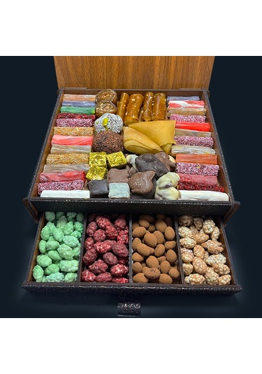 Meykuru Hediyelik Kişiye Özel Karışık Çekmeceli Ahşap Kutu 3 KG
