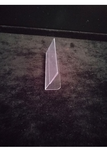 10 Ad Şeffaf Plastik Etiketlik İsimlik 8x3 Cm Kartvizitlik Ayaklı