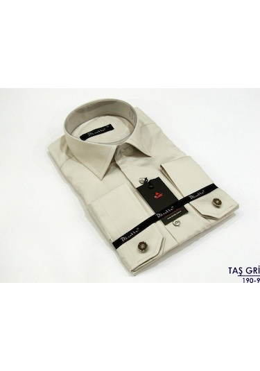 Dicotto Klasik Kesim Micro Kumaş Kol Düğmeli Erkek Gömlek 17 Renk Beyaz