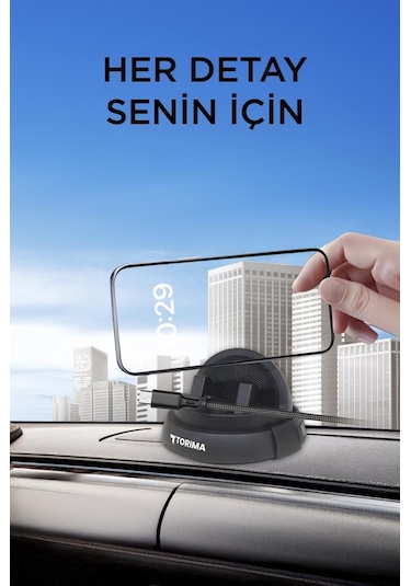 Torima JX-059 360 Derece Dönebilen Numaratörlü Güçlü Araç İçi Telefon Tutucu Siyah