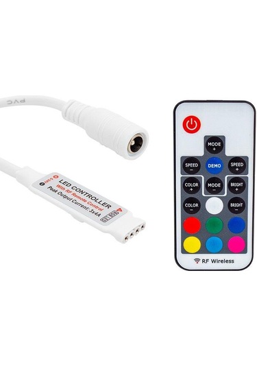 Powermaster Led Rgb Kontrol Devresi 12 Volt Rf Küçük Modüllü Uzak (507027077)