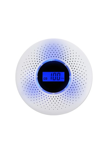 Springsun Karbondioksit Ve Duman Birleşik Algılayıcı - Akıllı Elektrokimyasal Sensör, Lcd Ekran, Ses Ve Işık Uyarı, 80db Ses Seviyesi - Acj-512c