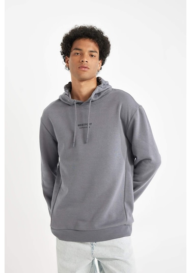 DeFacto %100 Pamuk Relax Fit Kapüşonlu Baskılı Sweatshirt Y9652AZ24AUGR439 DeFacto %100 Pamuk Relax Fit Kapüşonlu Baskılı Sweatshirt Y9652AZ24AUGR439