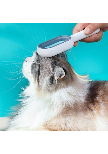 Büro Ev Evcil Hayvanı İçin Çift Taraf Nemli Tüy Tarama Tarak Fırçası