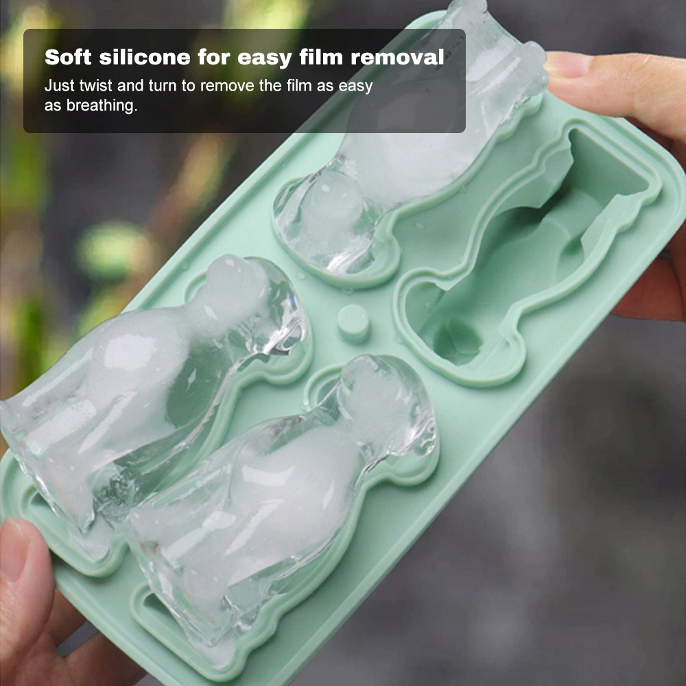 Youtek Mavi Silikon Buz Kalıbı - 4 Adet 3d Labrador Şekilli Buz Küpü, Kokteyller Ve İçecekler İçin, Yıkama Kolay, Yineleyebilir Çok Renkli