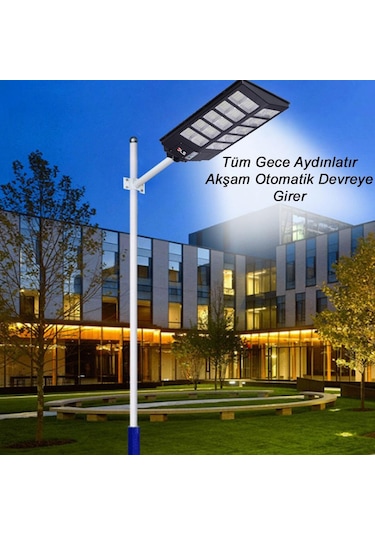 2'li Paket Dls 1000w Güneş Enerjili Solar Sokak Lambası Hareket Sensörlü Led Bahçe Aydınlatması