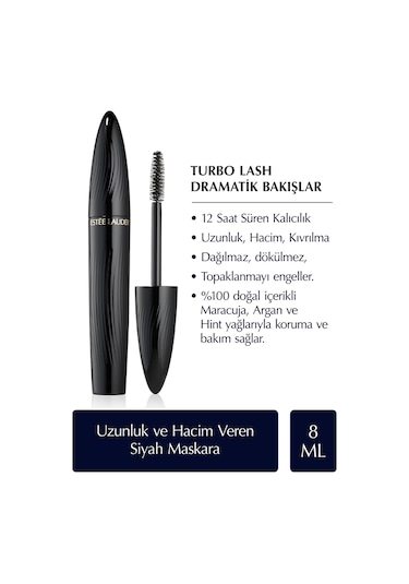 Estee Lauder Turbo Lash Volume+Lenght Maskara 01 Siyah