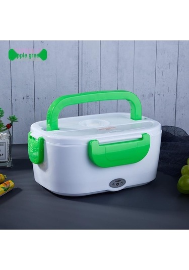 Novahub Araba Ve Ev Kullanımı İçin Yalıtımlı Kendiliğinden Isınan Taşınabilir Elektrikli Öğle Yemeği Kutusu Yeşil Yeşil