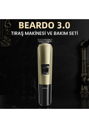 Enchen Beardo 3 Gold Çok Fonksiyonlu Tüm Vücut İçin Uygun Şarjlı Saç Ve Tıraş Makinesi
