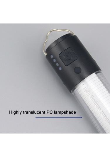 Springsun Usb Şarjlı Çok Modlu Led Kamp Lambası, Manyetik Tabanlı Ve Tripodlu Taşınabilir Çadır Feneri Siyah