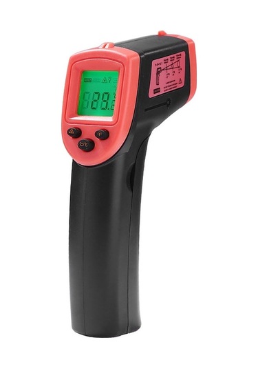Endüstriyel Kızılötesi Sıcaklık Ölçer Hw600 -50 C 600 C Aralığı, Dijital Okuma, Pil Dahil Değil, Kırmızı