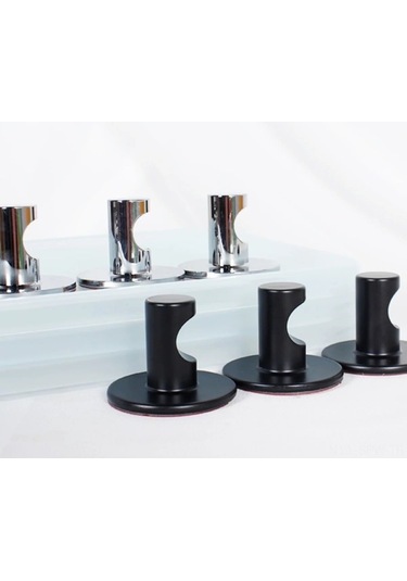 Besthome1 3 Adet Banyo Duvar Kancağı, 2 Kg Yük, Otomatik Yapışkan, Zink Metal, Siyah Renk Siyah