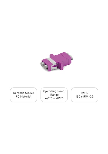 Alfafonet Lc/pc Dubleks Multimode Om4 Fiber Optik Adaptör 1 Paket - 25 Adet