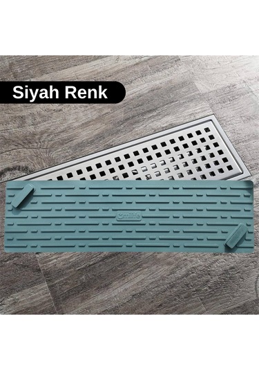 Siyah Renk Uzun Model Kötü Koku Önleyici Silikon Mat Banyo Mutfak Lavabo Balkon Gider Tıpası Kapağı