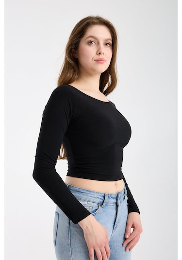 Modazeyosh Kadın Sandy Fit Bluz Siyah