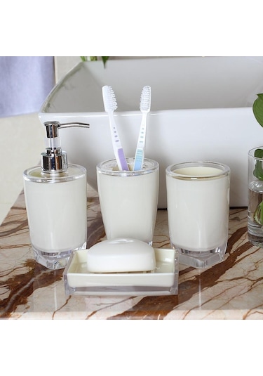 Suntek Vanity Hotel Için 4 Parça Sabunluk Modern Tuvalet Bej