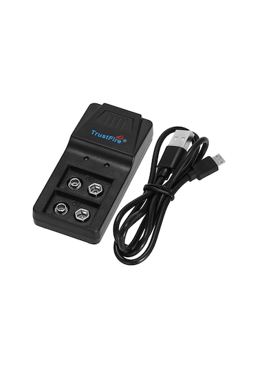 Tenfowee 9v Şarj Edilebilir Pil Şarj Cihazı, 2 Adet Pil İçin, Sabit Akım, Led Göstergesi, Usb Girişli, Ev Ve Seyahat İçin