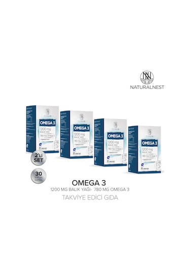 Naturalnest Omega 3 Balık Yağı 1200 Mg 60 Kapsül 4 Kutu