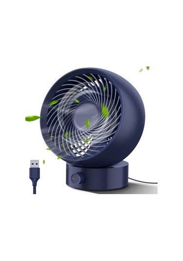 Masa Fanı Usb Masa Fanı, Masa Fanı Sessiz Kuvvetli Rüzgar Ev Ofis Yatak Odası Için 1276 Lacivert