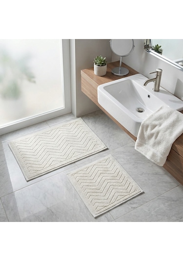 Elsim Home Zigzag Paspas Seti Krem