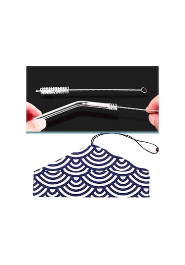 Omeniv Paslanmaz Çelik Metal Pipet Set 11 Parça Minimal Japon