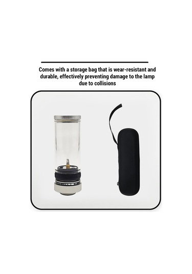 Geeksen Taşra Feneri Gazlı Alevli Lamba Kafası - Taşra, Kamp, Piknik İçin Taşınabilir, Verimli Yakıt Regülasyonu, Beyaz Beyaz