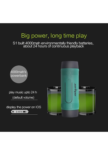 Springsun Zealot S1 Kırmızı Taşınabilir Bluetooth Hoparlör Kablosuz Bisiklet Hoparlörü Fm Radyo Açık