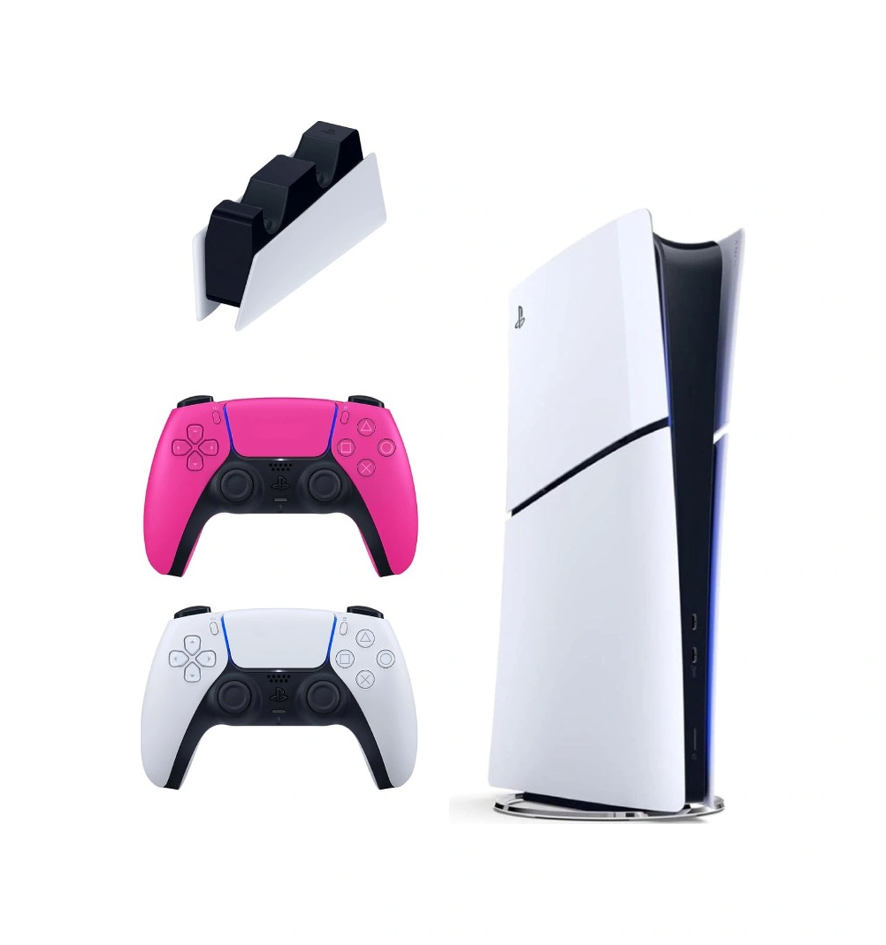 Playstation 5 Slim Digital 825 GB + Şarj İstasyonu + 2. Pembe Dualsense (İthalatçı Garantili)
