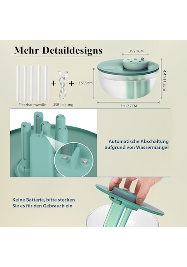 Lgq Mini Air Hava Nemlendirici 20 Db Süper Sessiz Soğuk Sis