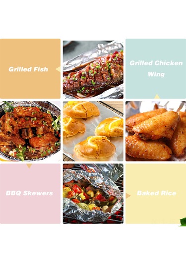 Jeemson Ev İçi Alüminyum Folyo: 20m X 30cm 10 Mikron Kalın, Barbekü, Fırın, Isıtma Ve Gıda Saklama İçin Tek Kullandım Alüminyum Kağıt Çok Renkli