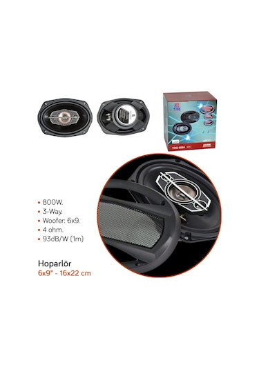 Nyf Hoparlör Oval 16x22 Cm - 6x9 İnç 800w Trg-6995