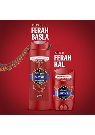 Old Spice Captain Footballer Set Deo Stick 50 Ml+duş Jeli 250 Ml+çorap