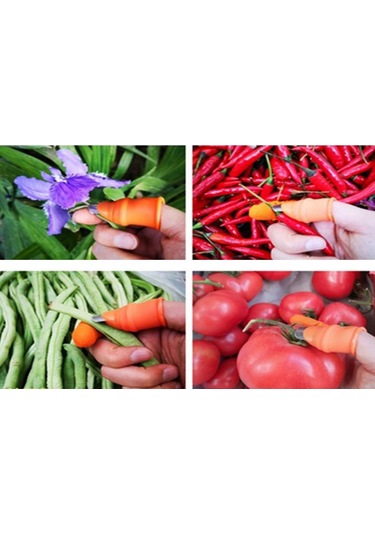 Homyl Silikon Başparmak Bıçağı Sebze Kesici Uzun,-büyük