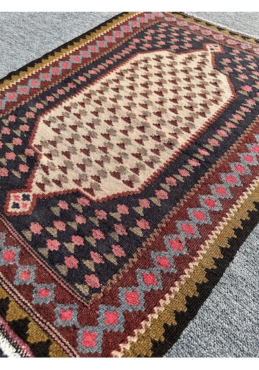 El Dokuma Mut Kilimi 63x84 Küçük Ölçü Yün Cicim Kilimi