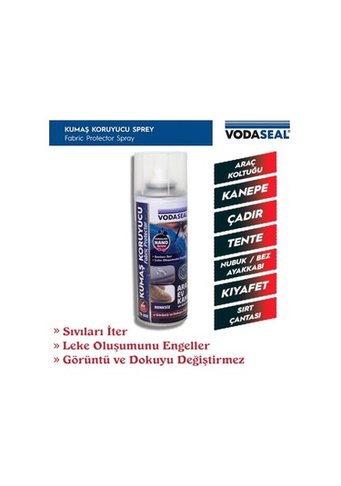 Vodeaseal Kumaş Koruyucu Su Kaydırma Özellikli Sprey 200 Ml