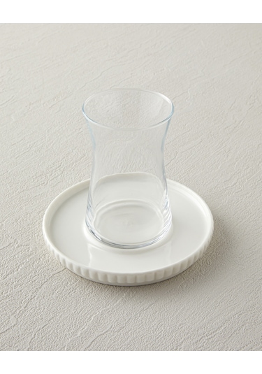 English Home Lunara Porselen 18 Parça 6 Kişilik Çay-kahve Takımı 170-90 Ml Beyaz Beyaz