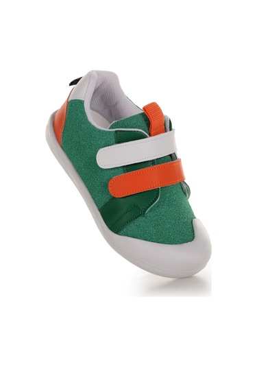 Kiko Kids Şifu İlk Adım Cırtlı Erkek Bebek Spor Ayakkabı Yeşil - Turuncu Yeşil - Turuncu