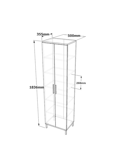 Robin Home Çok Amaçlı Dolap Banyo Dolabı Mutfak Dolabı,ofis Dolabı Ve Kiler Dolabı Kahverengi