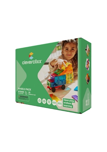 Cleverclixx Wheels Pack Manyetik Bloklar, Intense 25 Parça