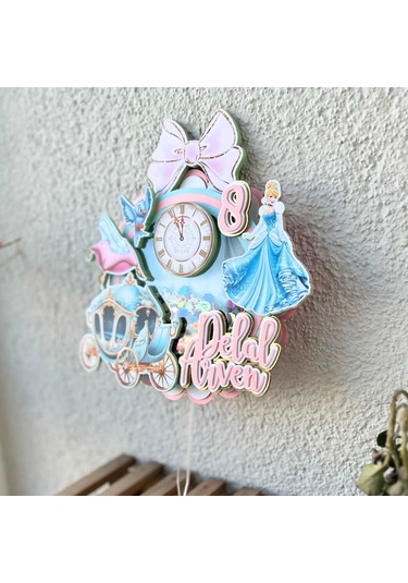 Sindirella Temalı Kız Çocuk Doğum Günü İsme Özel 3d Pasta Parti Süsü Cinderella Cake Topper Çocuk